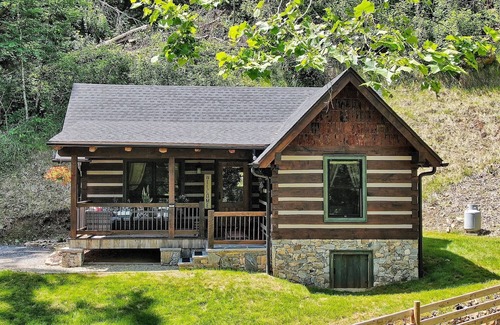 Waynesville Cabin | CastAway Waterfront Rustic Cabin Very Private With Outdoor Cabana