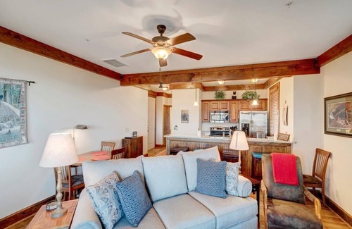 Boone Condo | Chalakee Lodge CI-1- Gated Resort, Indoor/Outdoor Pools, Resort Hot Tub, Fitness, Gas Log Firepla.