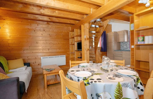 La Feclaz Ski Chalet | Chalet '228 - Village Nordique' with Mountain View, Shared Pool and Private Terrace
