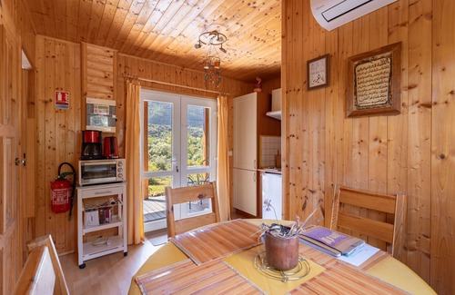 Rouffiac-des-Corbieres Ski Chalet | Chalet 'Maroc' with Mountain View, Shared Pool and Private Terrace