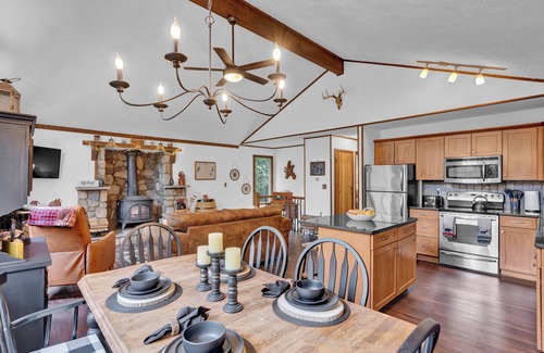 Gouldsboro House | Chalet-style Mountain Home in Big Bass Lake Amenities-Pools, Gym and Lakes