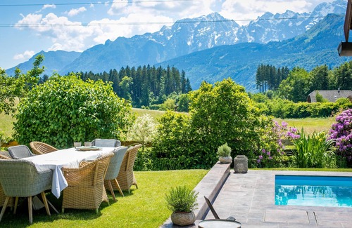 Adnet House | Chalet Wiesengut Romantic secluded location with pool and whirlpool