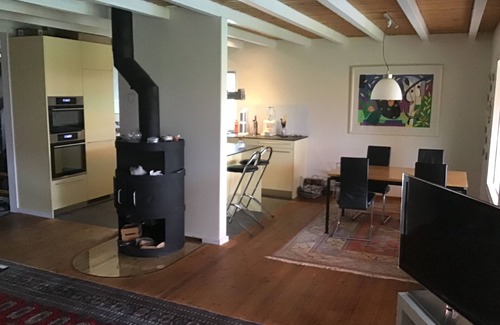Kaltbrunn Ski Chalet | Chalet with swimming pool and panoramic view of the Alps