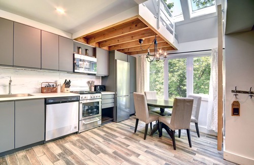 Mont-Tremblant Pedestrian Village Condo | ChaletsOasis Ski In/Ski Out on the Voyageur trail in Tremblant