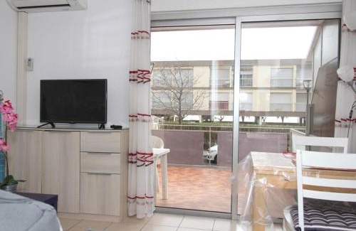Balaruc-les-Bains Apartment | Charmant T1 avec grande terrasse, climatisé, proche des Thermes, équipé lave-vaisselle et lave-linge - FR-1-553-43