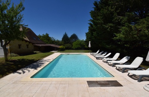 Saint-Laurent-la-Vallee Cottage | Charming stone house with shared, heated swimming pool and landscaped park