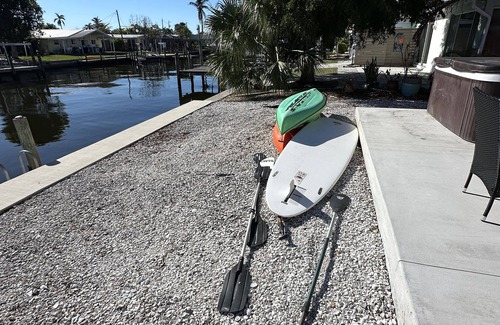 Matlacha House | Charming 2-bedroom waterfront townhome with WiFi, AC Hot Tub and dock