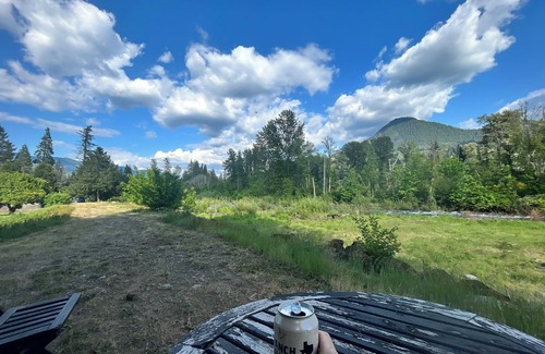 Blue River Cabin | Charming 3-bedroom cabin on Dearborn Island with WiFi, AC, Hot Tub