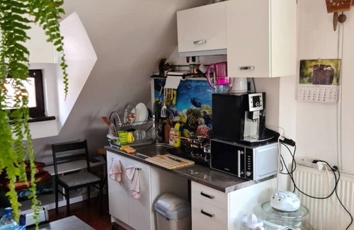 Nowa Huta Apartment | Charming apartment with terrace and garden view.