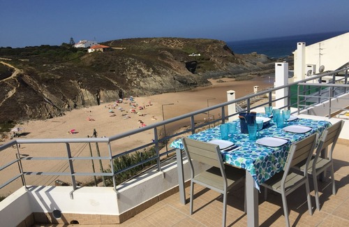 Zambujeira do Mar Apartment | Charming, beachfront with huge sun roof overlooking the beach