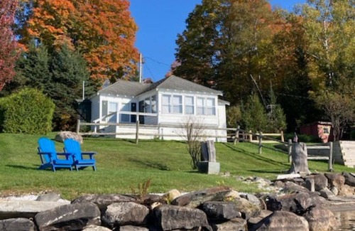 Westmore Cabin | Charming cottage on Lake Willoughby w/sun porch, private deck and dock.