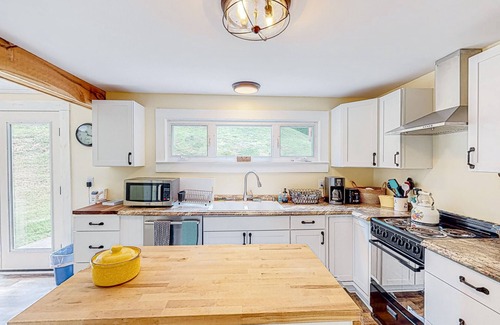 Weaverville House | Charming home with a fireplace, grill, deck, & washer/dryer - near Asheville