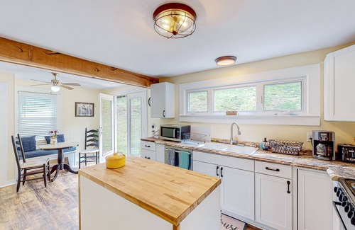 Weaverville House | Charming home with a fireplace, grill, deck, & washer/dryer - near Asheville