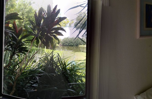 Lakeview Village Apartment | Charming Lakefront Studio w/Lanai & Dock in Lakeview Village