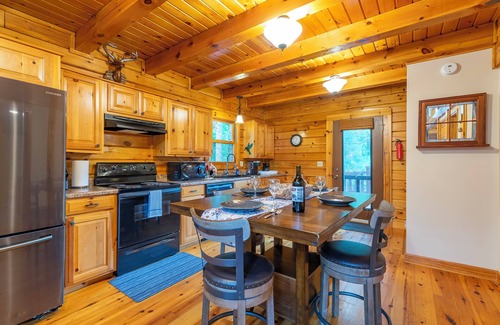Burnsville Cabin | Charming Mtn Cabin, Hot Tub+Fire Pit, Grill, 5 Min to Town, WiFi, Pet friendly!
