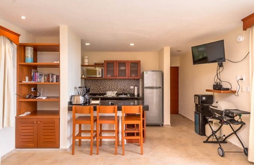 Akumal Cabin | Charming, romantic beachfront studio with a king bed, AC and maid service.
