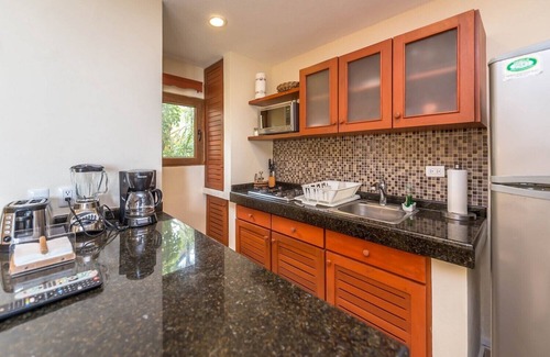 Akumal Cabin | Charming, romantic beachfront studio with a king bed, AC and maid service.