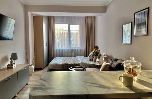 Almaty Apartment | Charming studio Merenga in wonderful Almaty with WiFi, AC
