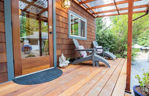 Fort Bragg Apartment | Charming Tiny House nestled in the redwoods, less than a mile from the beach.