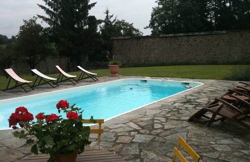 Saint-Martin-de-Cenilly House | Chateau with Pool 88 acres sleeps 12+, 5 1/2bathrooms, pond private oasis