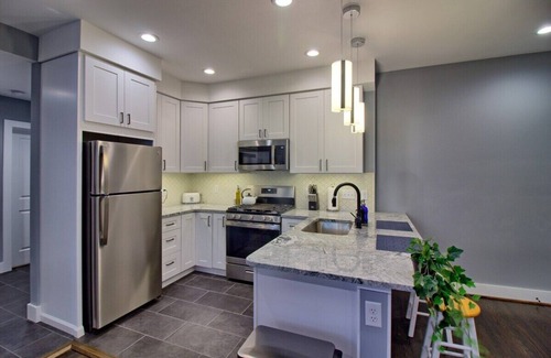 Tower Grove South Apartment | Chic 3BR Gem | TG Park | Patio+Yard+W/D+Workspace
