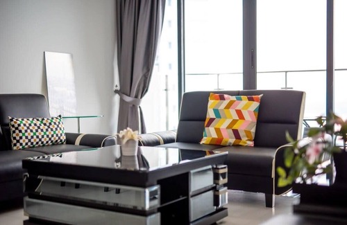 Central District Apartment | Chic 3BR in Danga Bay with Water Views & Parking