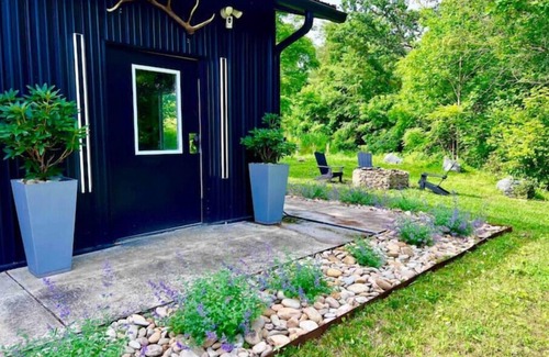 Alexander House | Chic Barndo Chalet Above French Broad River- Pano Mountain Views on 13 Acresn