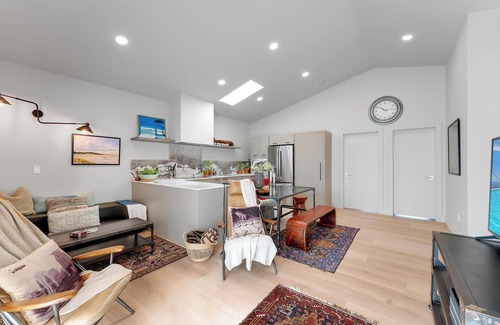 Sandy House | Chic Organic-Modern Loft with Mountain View