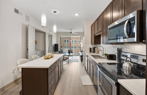 Frisco Original Donation Apartment | Chill & Tone 1-BR Haven w/King Bed, Sofa Bed, Pool & Gym