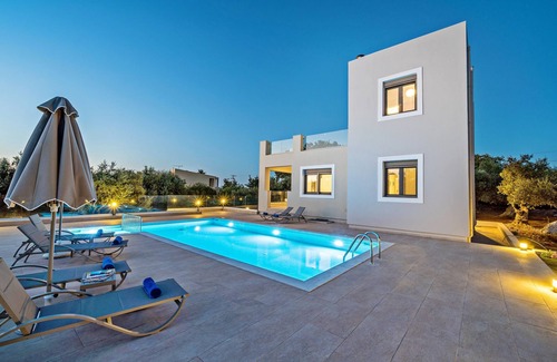 Atsipópoulon Villa | Chloe,New Luxurious modern villa, private big pool, picturesque surroundings