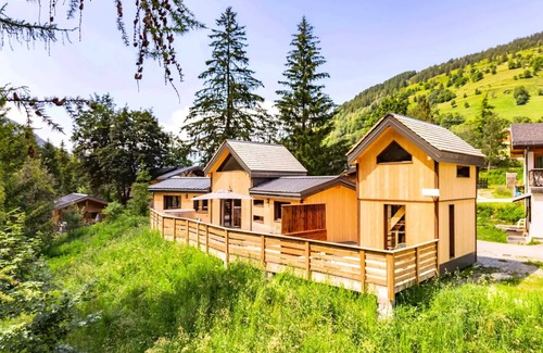 Nancroit Ski Chalet | Chrystal - Chalet Cime - 18 m2 - Wohn-/Küchebereich, 1 Schlafzimmer, 1 Badezimmer 2 persons