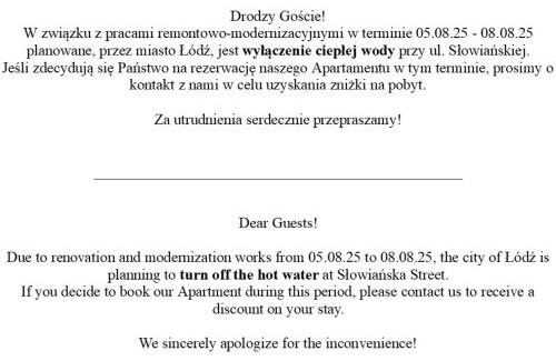 Lodz Apartment | CITYSTAY Studio Słowiańska in Łódź