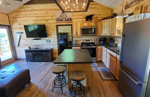 Whittier Cabin | Close to Polar Express, Casino, WCU. HOT TUB & Robes! DOG friendly, Views!