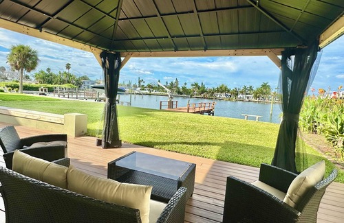 Madeira Beach House | Coastal Charm, Waterfront 3BR Home with Dock & Walk-to-Beach Access