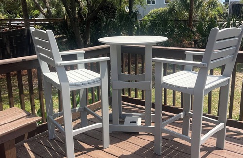 Folly Beach House | Coastal Cottage across from the beach. Pet friendly! Fully fenced in yard.
