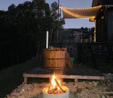 Araucania Region House | Colico Tiny Lodge - jacuzzi-Terraza