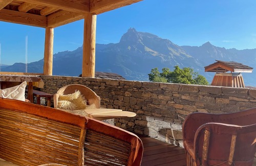 Combloux Ski Chalet | Combloux/Megeve Exceptional new Stunning Vue 180 d spa Mont-Blanc views