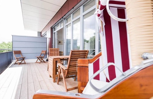 Juliusruh Apartment | Comfortable vacation apartment with panoramic view of the Baltic Sea and large balcony!