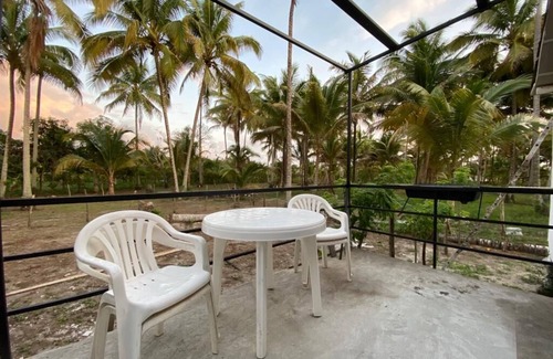 Mompiche House | Comfortable villa between palm trees facing the sea.