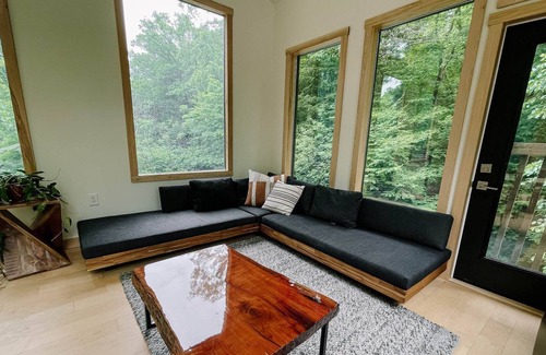 Schenley Ski Chalet | Contemporary Tower in the woods at the base of Birdsfoot Golf course