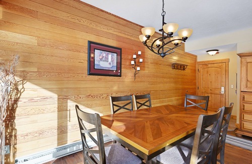 Lakeside Village Condo | Corner condo w/ Keystone & lake views plus shared pool, hot tub, & gym