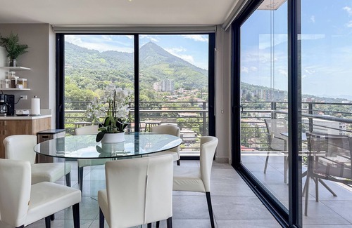 San Salvador Apartment | Corner view of Volcano and City, 3BR Stunning Views 45 Min to Beach