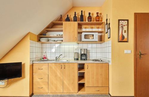 Starkov Villa | Cosy apartment in villa for 4 guests with WIFI, pool, TV, patio, pets allowed and parking