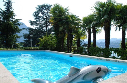 Castagnola Apartment | Cosy apartment for 2 guests with pool, WIFI, TV, patio and panoramic view