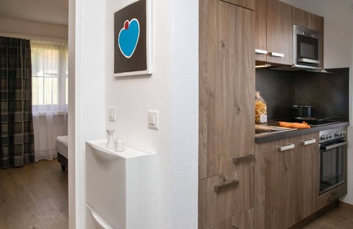 Falera Apartment | Cosy apartment for 4 people with WIFI, pool, TV, balcony, pets allowed and panoramic view