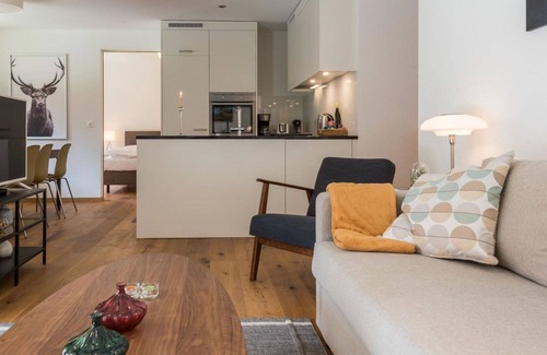 Saas-Balen Apartment | Cosy apartment for 7 people with WIFI, TV, balcony and pets allowed