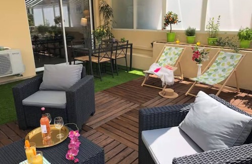 Riou - Petit Juas - Av de Grasse Apartment | Cosy Appartement Avec Grande Terrasse-central-calme