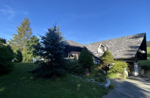Chateau-d'Oex Ski Chalet | Cosy Chalet in Swiss Alps stunning views 360deg with river below unspoiled area.