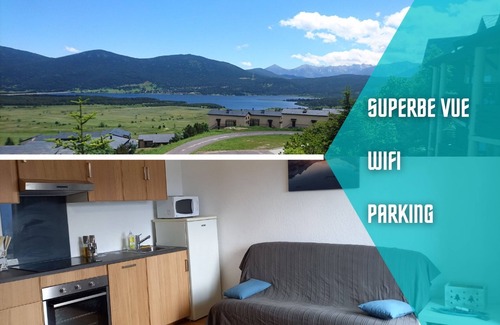 Les Angles Apartment | Cosy Mountain T2 Cabin - Lake View