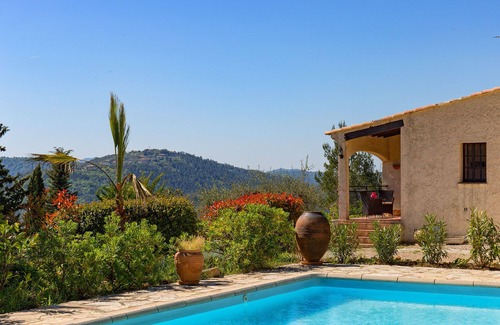 Le Tignet Villa | Cote d'Azur; air-conditioned villa with pool, superb view on 2000sqm property